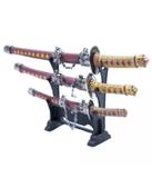 Jogo Com 3 Mini Espadas Decorativas Vermelhas - Camarim móveis