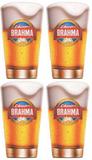 Jogo com 4 Copos Brahma Chopp 350ml - Embalagem Individual - Ambev