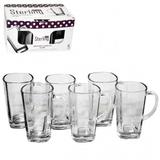 Jogo com 6 canecas de vidro para cappuccino chocolate 235 ml - Sterling