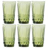 Jogo com 6 Copos Flash Vidro Verde 330ml Lyor