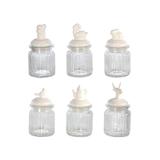Jogo com 6 Potes de Vidro 250ml com Tampas Herméticas Sortidas Dynasty