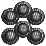 Jogo com 6 Sousplat Preto de Polipropileno 33cm Stacy - Gs
