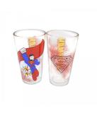 Jogo Com Dois Copos De Vidro Super Homem 450ml - Liga Da Justiça - Dc comics