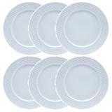 Jogo / Conj 6 Pratos Sobremesa Porcelana Eroke 20cm - Mimo - Mimostyle