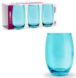 Jogo copo de vidro azul bellagio 450 ml com 6 copos - casa linda - mcd