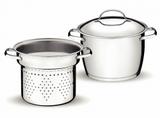 Jogo Cozi-Pasta Aço Inox 20 cm 2 Peças ALLEGRA Tramontina