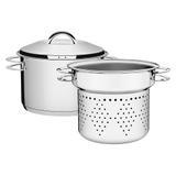 Jogo Cozi-pasta em Aço Inox com 2 Peças - 20 Cm - Tramontina