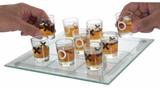 Jogo da Velha Tabuleiro Copos de Vidro Drink - Red star