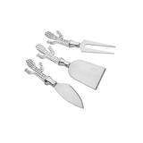 Jogo de 3 Pc De Zamac P/Queijo Cactus - Bon gourmet