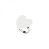 Jogo de 4 Anéis para Guardanapos de Zamac Silver Plated Heart L3939 Lyor Prata