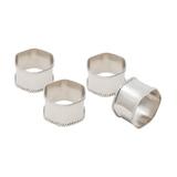 Jogo de 4 Pc Anéis De Latão P/Guardanapo Sextavado 4,5X4,5X2,5Cm - Wolff