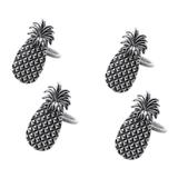 Jogo de 4 Pc Aneis De Zamac P/Guardanapo Abacaxi - Bon gourmet