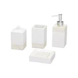 Jogo de 4 Pcs De Cerâmica P/Banheiro Clear - Prestige