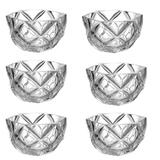 Jogo De 6 Bowls Multiuso Bruxelas Em Cristal Ecologico D10,5Xa6,5Cm Transparente - 24153 - L hermitage