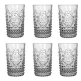 Jogo De 6 Copos Bellini Em Vidro 350Ml A12,5Cm Transparente - 24537 - Dynasty