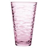 Jogo de 6 copos sem pé para água em vidro sodo-calcico 330ml cor rosa Origami Pasabahce