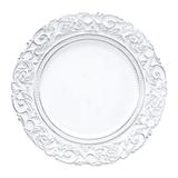 Jogo de 6 Pc Sousplat De Plástico Aparelhoolo Preto E Branco 35,5X35,5X2,5Cm - Bon gourmet