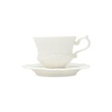 Jogo de 6 Pc Xícara De Café C/ Píres De Porcelana Fancy Branco 90Ml - Wolff