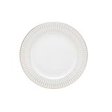 Jogo de 6 Pratos Rasos De Porcelana Bone China Kiev Dourado 26,5Cm - Wolff