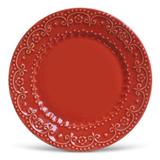 Jogo de 6 Pratos Rasos Esparta Vermelho - Porto brasil