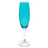 Jogo de 6 taças para champanhe Anna Turquesa em cristal ecológico 220ml - 58273 - Bohemia