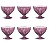 Jogo de 6 Taças para Sobremesa Diamond Roxo 220ml - Bormioli
