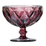 Jogo de 6 taças para sobremesa Matelassê em vidro 310ml violeta - 22033 - Dynasty