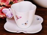 Jogo De 6 Xícaras 200ml Para Chá De Porcelana Borboletas - Wolff