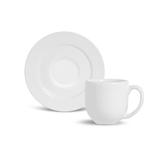 Jogo de 6 Xícaras de Café com Pires Flat Branco - Porto brasil