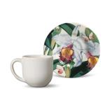 Jogo de 6 Xícaras de Café com Pires Mônaco Orchids - Porto brasil