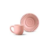 Jogo de 6 Xícaras de Café Plissé Rosa - Porto brasil