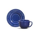 Jogo de 6 Xícaras de Chá Acanthus Azul Navy - Porto brasil