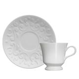 Jogo de 6 Xícaras para Café com Pires Tassel Porcelana Germer