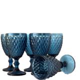 Jogo de 6un Taças Bico de Abacaxi Azul 260ml - Lyor