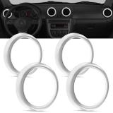 Jogo de Aros Cromados Difusor de Ar Gol Parati Saveiro G4 06 a 12 Gol Saveiro Voyage G5 09 a 13 - Nk brasil