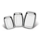 Jogo de Assadeira Retangular 3 Peças Aço Inox Imperial Martinazzo Cinza