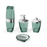 Jogo de Banheiro Saboneteira Porta Escova Verde Agua 4 pcs - Uz