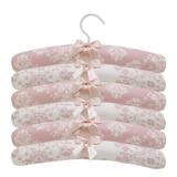 Jogo de Cabides 06 Peças - Provençal Palha com Rosê - Laura baby