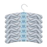 Jogo de Cabides 6pçs Chevron Azul - Laura baby