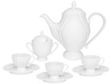 Jogo de Café com Bule e Xícaras de Porcelana - 14 Peças Oxford Soleil