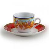 Jogo de Café com Xícara e Píres Baeza de Porcelana 90 ml - Decorafast