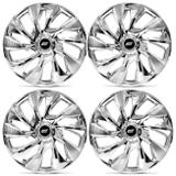 Jogo de Calota Esportiva DS4 Chrome Aro 13 Universal Encaixe Cromada 4 Peças - Elitte