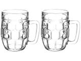 Jogo de Canecas de Chopp de Vidro 610ml - Ruvolo Happy Hour Hopfen 2 Peças