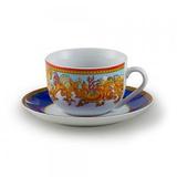 Jogo de Chá com Xícara e Píres Baeza de Porcelana 220 ml - Decorafast