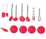 Jogo De Colheres De Silicone E Utensílios Cozinha 13 Pç - Clink