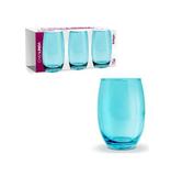 Jogo De Copo De Vidro Bellagio Azul Luva Com 6 Pecas 450Ml - Safi