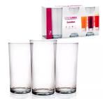 Jogo de copo london transparente 250ml 06 pecas - Homecasa