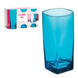 Jogo de Copos Azul Bali 320ml 6 Peças Casa Linda