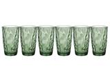 Jogo de Copos de Vidro 6 Peças - Verde 470ml Bormioli Rocco Diamond