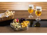Jogo de Copos de Vidro para Cerveja 2 Peças 380ml - Crisal Bohemia Pilsen Daisy com Petisqueira